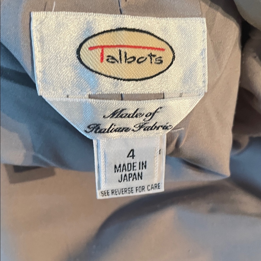 Talbots Light Gray Italian Fabric Jacket